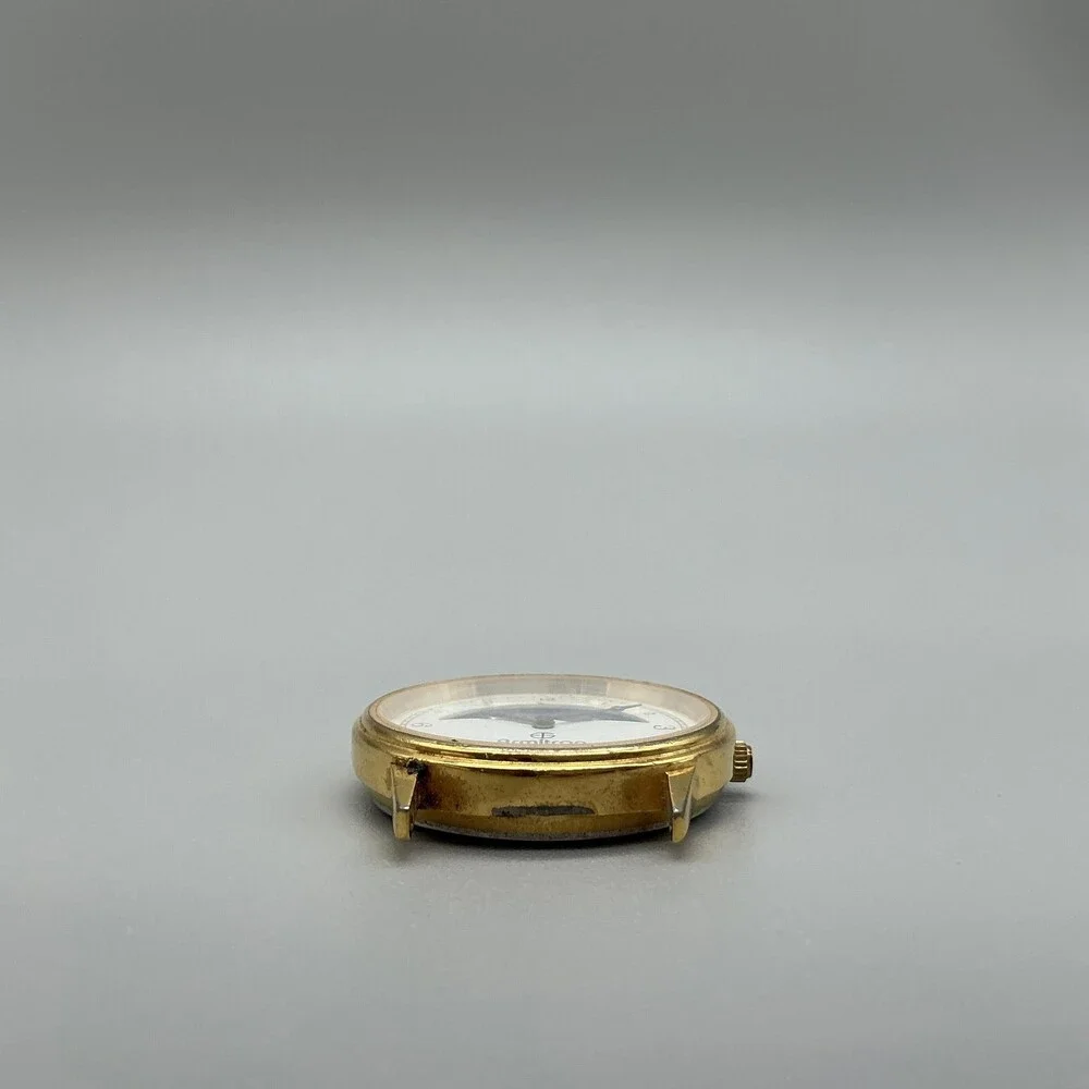 Vintage Armitron Womens Watch 32mm Gold Tone Moon Phase NOT RUNNING FOR PARTS